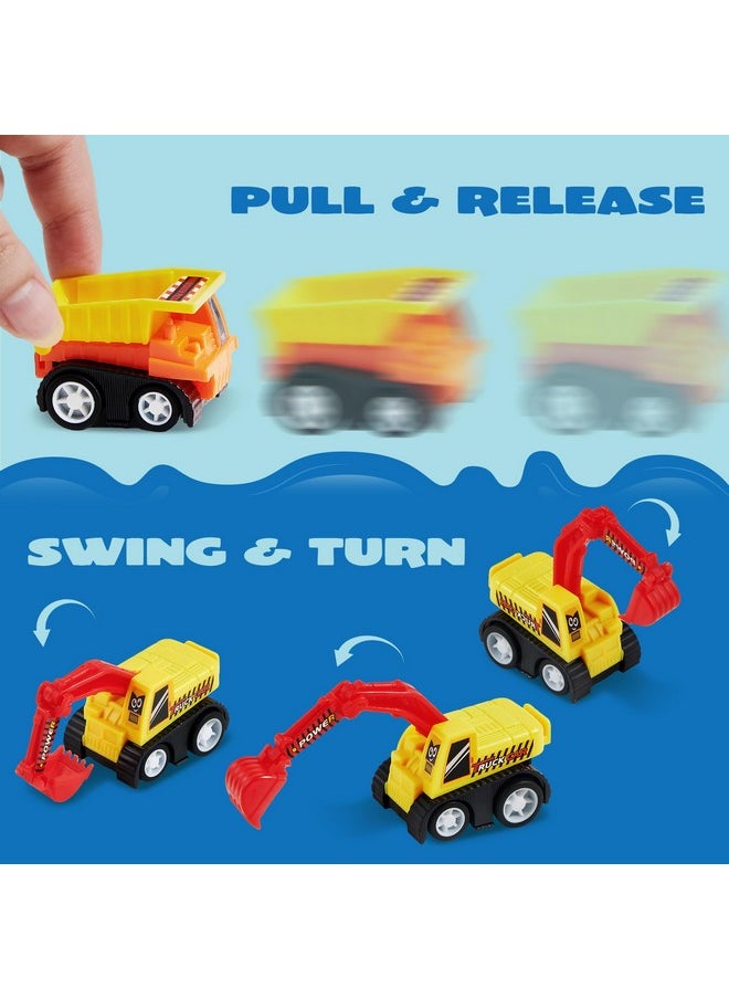 12-Piece Mini Construction Car Set, Plastic, Unisex, Non-Riding Toy Vehicle, Perfect For Imaginative Play And Parties