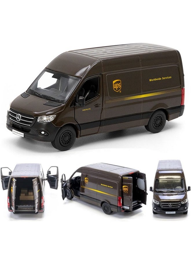 Ups Mercedes-Benz Sprinter + United States Postal Mail Truck Grumman Llv 5 Inch Die Cast Metal Model Toys Setof2