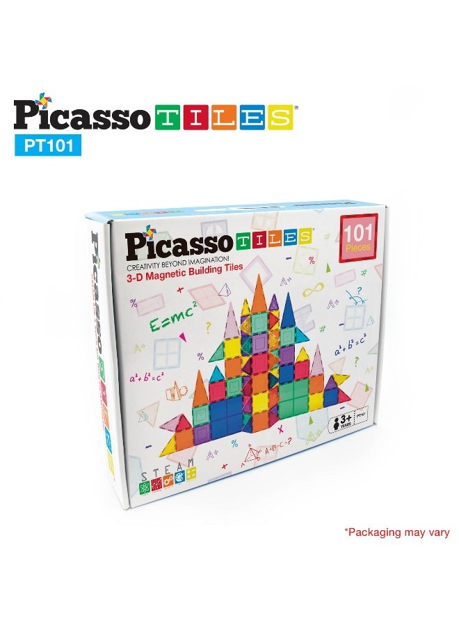 PicassoTiles Classic Magnetic Building Blocks Set ( 101 Pieces )