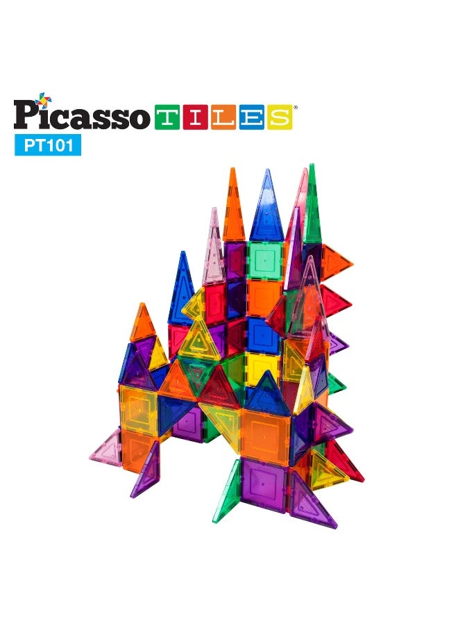 PicassoTiles Classic Magnetic Building Blocks Set ( 101 Pieces )