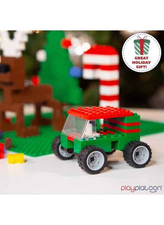 144 Piece Wheels And Axles Sets, Building Bricks Car Parts And Pieces Kit - Car Building Set With Wheels, Axles & Windshields
