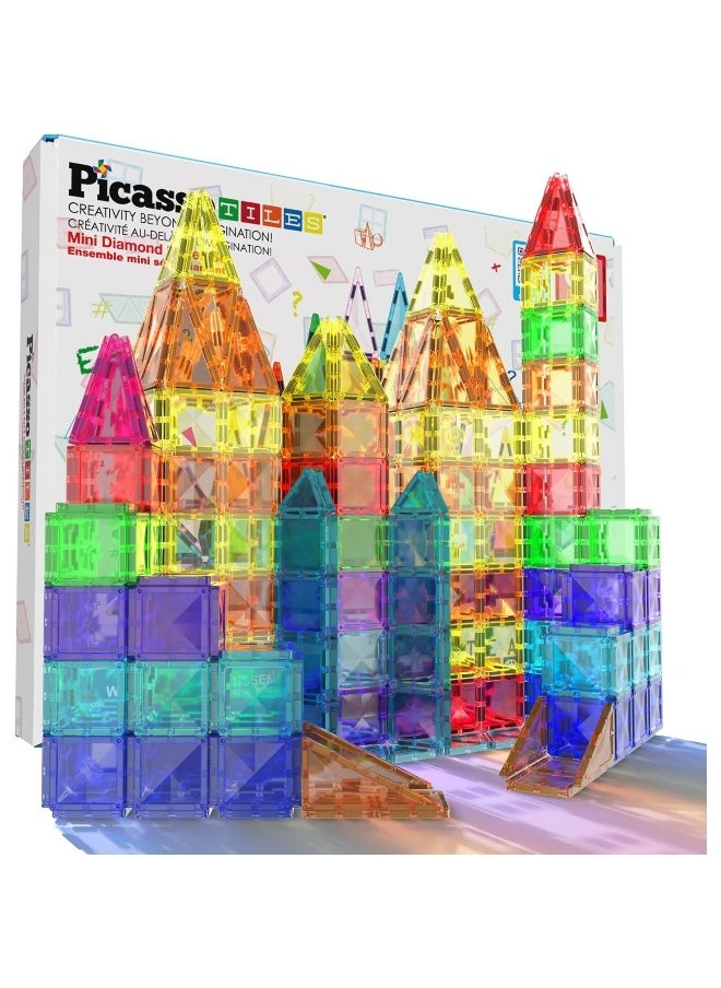 PicassoTiles Mini Diamond Collection Travel Size Magenetic Building Block Set (60 Pieces)