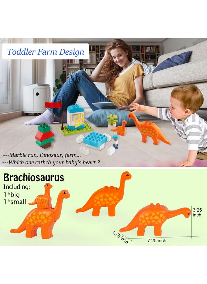 Marble Run Building Blocks, 145 Pcs Classic Big Blocks Stem Toy Bricks Set Kids Race Track Compatible With All Major Brands Bulk Bricks Set For Boys Girls Toddler Age 3,4,5,6,7,8+