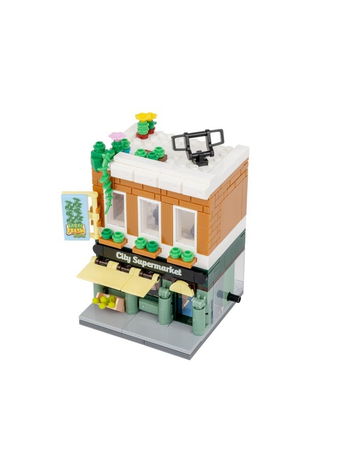 Exclusive Mini City Grocery Store Custom Designed 253 Pcs Model Compatible With Major Block Brands Fun And Creative Boys And Girls Building Set