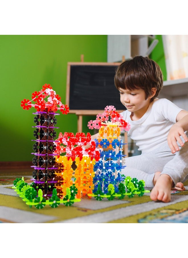 Construction Building Chips Block 300 Piece Set Interlocking Plastic Disc Stem Learning Toy Creative Education Child Brain Development Play For Toddler Kids Boys Girls Ages 3 & Up Ptf300