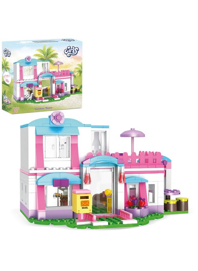 Dream Girls Friends House Building Sets Beach House For Girls 319 Pcs Seaside Villa With Swing Sun Lounger Building Kit Play Set Toys For Kids Aged 6-12