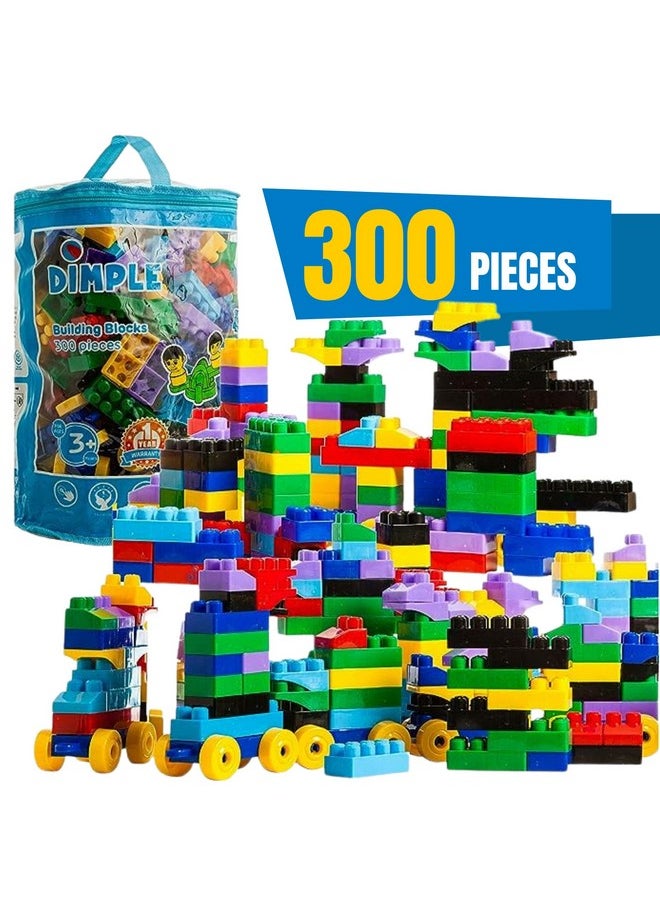 Building Blocks For Toddler (300 Pcs) Stacking Toys & Puzzle Games For Learning And Stem Fun Montessori Toys, Educational Baby Blocks Age 3+ Toddler Boy & Girl Birthday For Kids