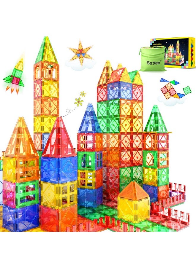 Magnetic Tiles Toys For 3 Year Old Boys And Girls Magnetic Building Blocks Stem Learning Toys Sensory Montessori Toys For Toddlers Kids
