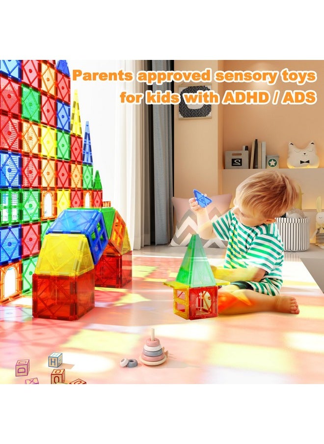 Magnetic Tiles Toys For 3 Year Old Boys And Girls Magnetic Building Blocks Stem Learning Toys Sensory Montessori Toys For Toddlers Kids