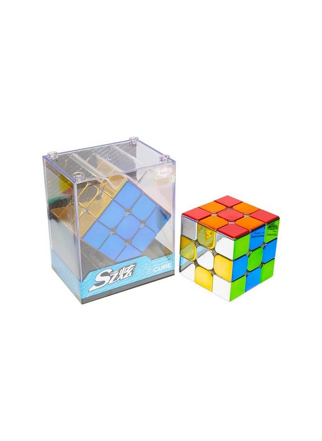 Cyclone Boys Metallic 3X3 Speed Cube Shiny Cube Mirror Reflective Stickerles Puzzle