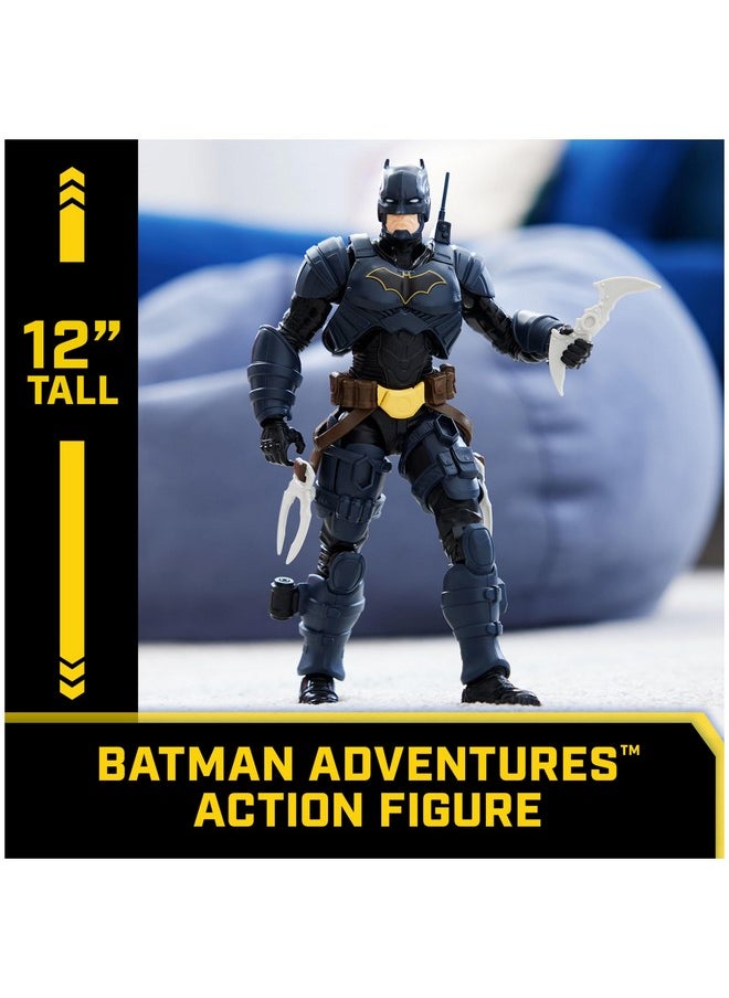 , Batman Adventures, Batman Action Figure With 16 Armor Accessories, 17 Points Of Articulation, 12-Inch, Super Hero Kids Toy For Boys & Girls