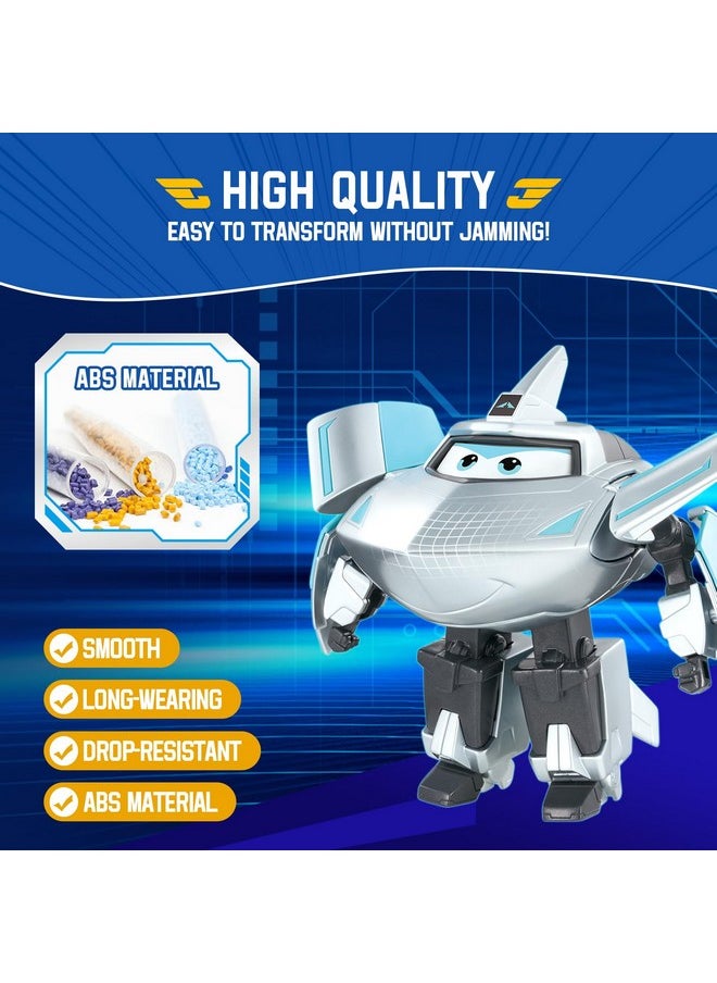 Transformer Toys, 5 In Traver Airplane Transformer Figures Toys, 2 In 1 Mode Rescue Bots Action Figure Toys For 3-5 Year Old Boys Girls, Fun Plane Toys For Toddlers Kids Age 3 4 5 6 7