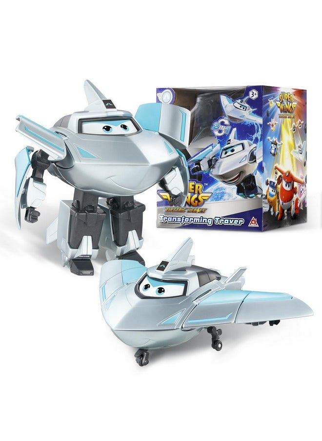 Transformer Toys, 5 In Traver Airplane Transformer Figures Toys, 2 In 1 Mode Rescue Bots Action Figure Toys For 3-5 Year Old Boys Girls, Fun Plane Toys For Toddlers Kids Age 3 4 5 6 7