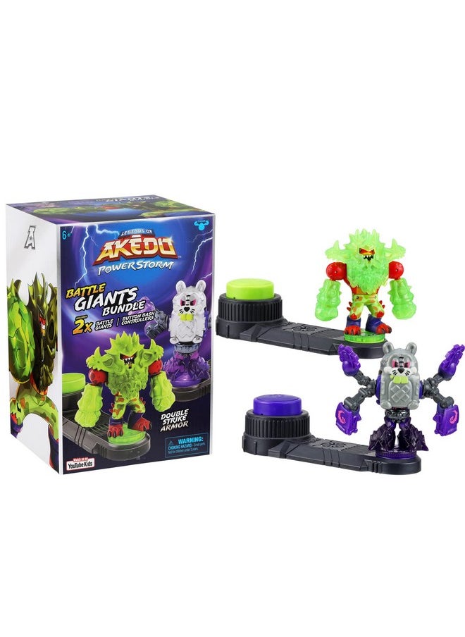 Battle Giants Bundle With Tremor Fist, Tailwhip, Bucktooth Figures And Controllers