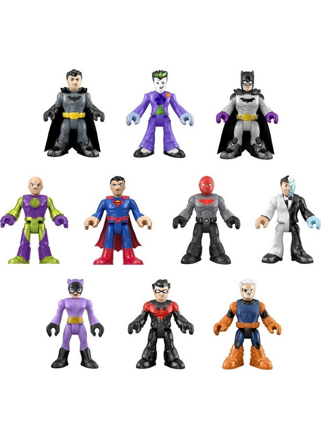 Imaginext Dc Super Friends Batman Toys, Ultimate Hero Villain Match-Up, 10 Figures & 10 Accessories For Pretend Play Kids Ages 3+ Years (Amazon Exclusive)