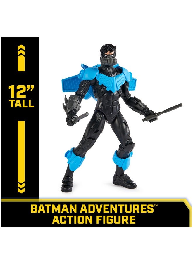 , Batman Adventures, Nightwing Action Figure, 15 Armor Accessories, 17 Points Of Articulation, 12-Inch, Super Hero Kids Toy For Boys & Girls