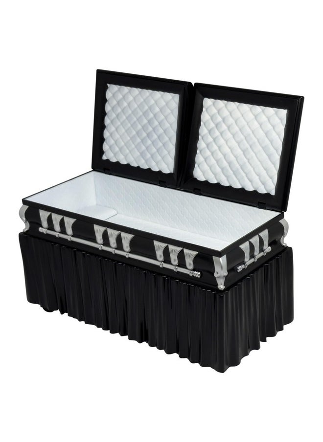 Deluxe Black Casket For Wwe & Aew Wrestling Action Figures With Removable Base