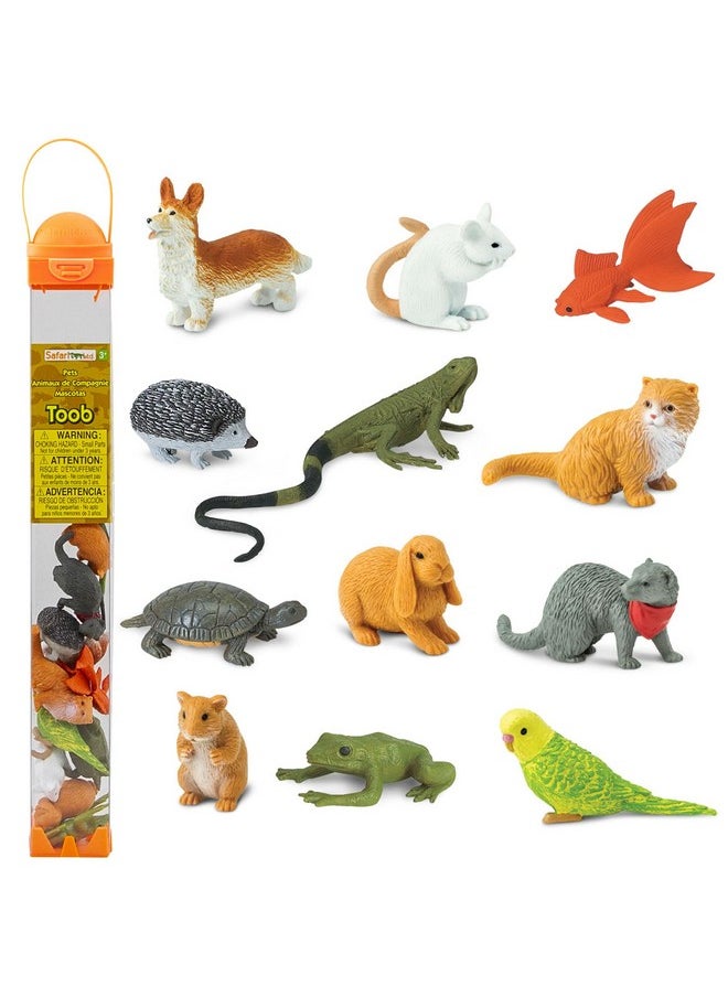 Pets Toob - 12 Figurines Of Household Pets - Educational Toy Figures For Boys, Girls And Kids Ages 3+