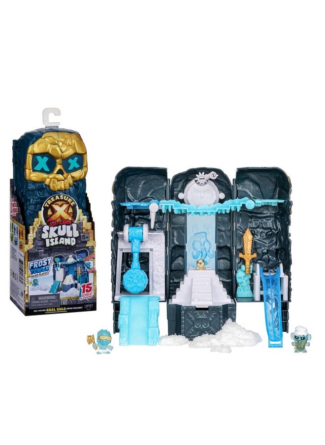 Lost Lands Skull Island Frost Tower Micro Playset, 15 Levels Of Adventure. Survive The Traps And Discover 2 Micro Sized Action Figures. Will You Find Real Gold Dipped Treasure?