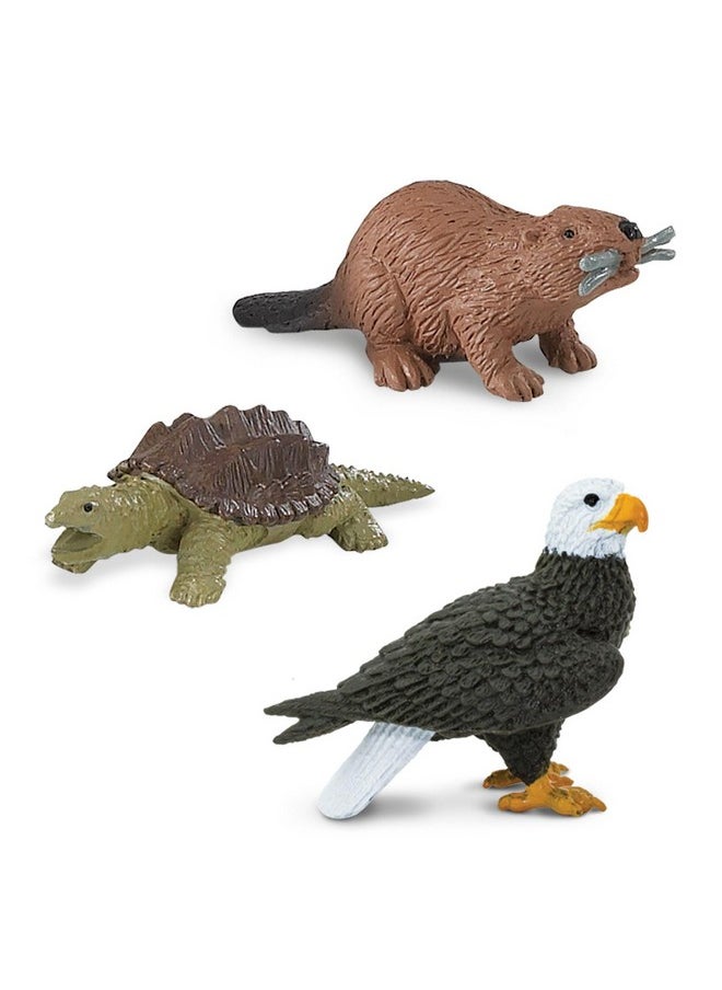 River Ecosystem Toob - Figurines Of Bald Eagle, Beaver, Alligator & More - Fun Educational Play Toy For Boys, Girls & Kids Ages 3+