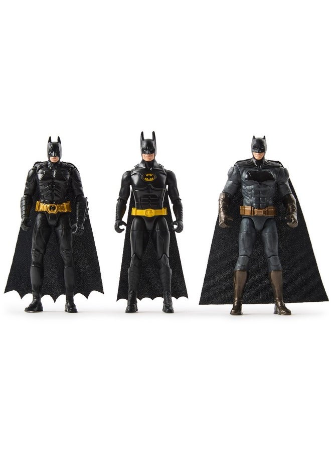 , Batman 85Th Special Edition Batman Action Figures 3-Pack, 4-Inch, 85Th Anniversary Collectible Kids Toys For Boys And Girls Ages 3 And Up