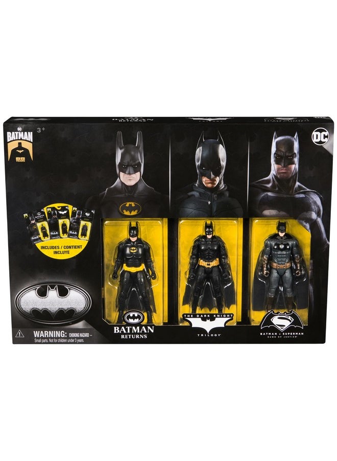 , Batman 85Th Special Edition Batman Action Figures 3-Pack, 4-Inch, 85Th Anniversary Collectible Kids Toys For Boys And Girls Ages 3 And Up