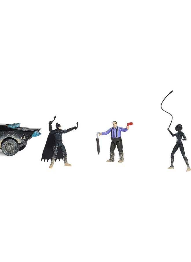 , Ultimate Batman Set W/ Exclusive 4” Batman, Selina Kyle, The Penguin Action Figures, Batmobile, Batman Movie Kids Toys, Age 4 And Up (Amazon Exclusive)