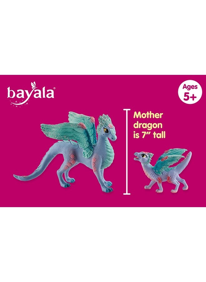 Bayala Dragon Toys And Figurines - Flying Flower Mother And Small Baby Dragon, Action Figure Kid Toys And Dolls, Girls And Boys Ages 5 And Above