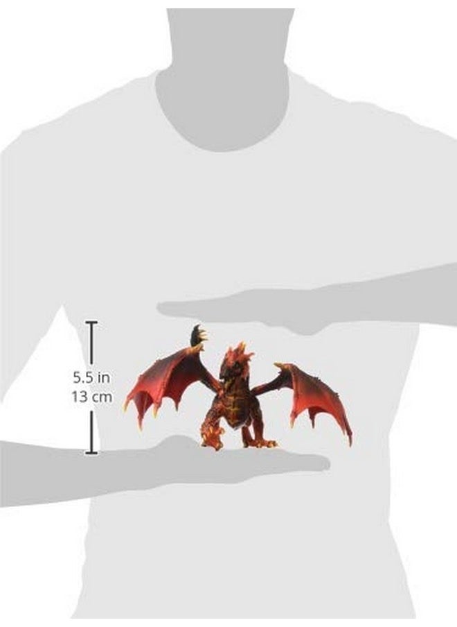 Eldrador Creatures - Lava Dragon, Eldrador Creatures Red Dragon Toy Figurine With Moveable Wings, For Children Ages 7+