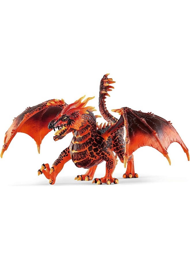 Eldrador Creatures - Lava Dragon, Eldrador Creatures Red Dragon Toy Figurine With Moveable Wings, For Children Ages 7+