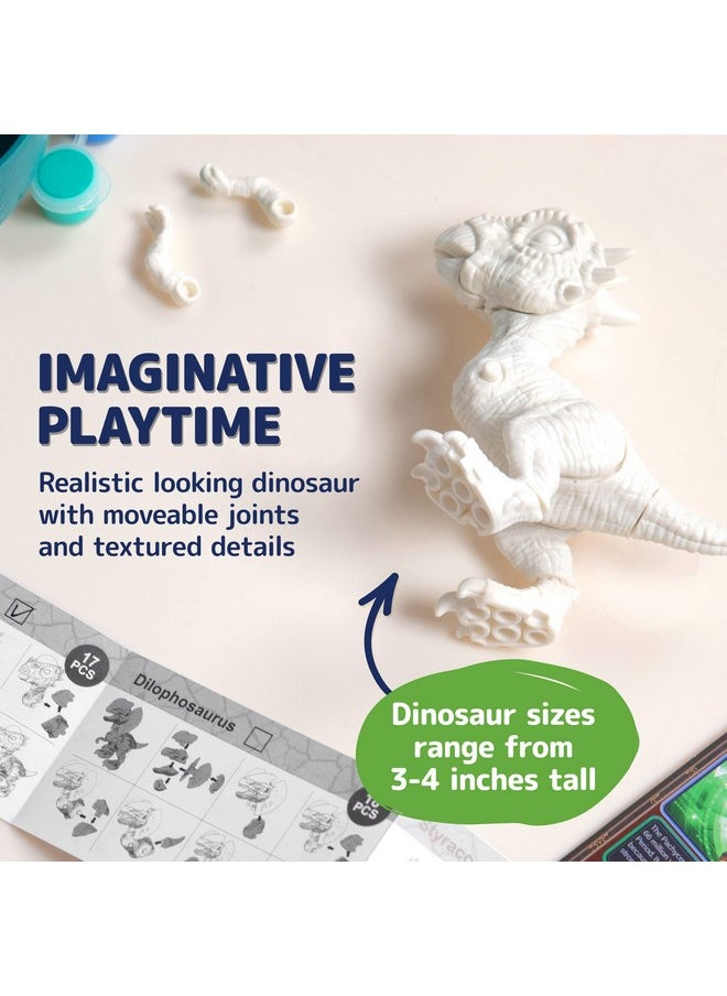 Build & Paint Your Own Dino Kit, 1 Pack - Collectible Dinosaur Toy, Surprise Dino, Building Toy, Arts & Crafts For Kids Ages 6-8, Painting/Art Set, Kids Gifts, Easter Basket Stuffers, Dino Egg