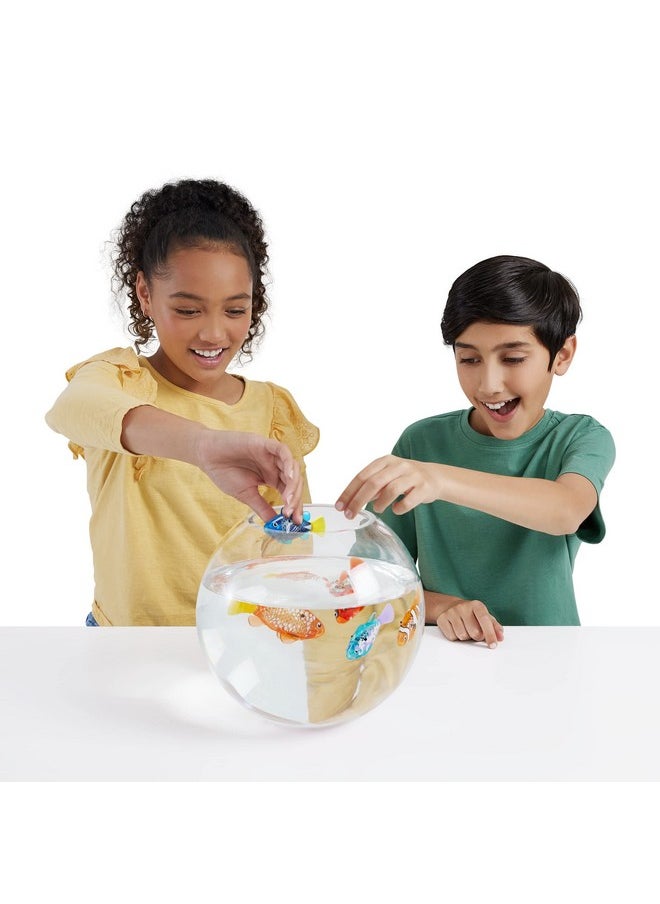 Robo Fish Robotic Swimming Fish (Teal + Orange) By Zuru Water Activated, Changes Color, Comes With Batteries, Amazon Exclusive (2 Pack) Series 3