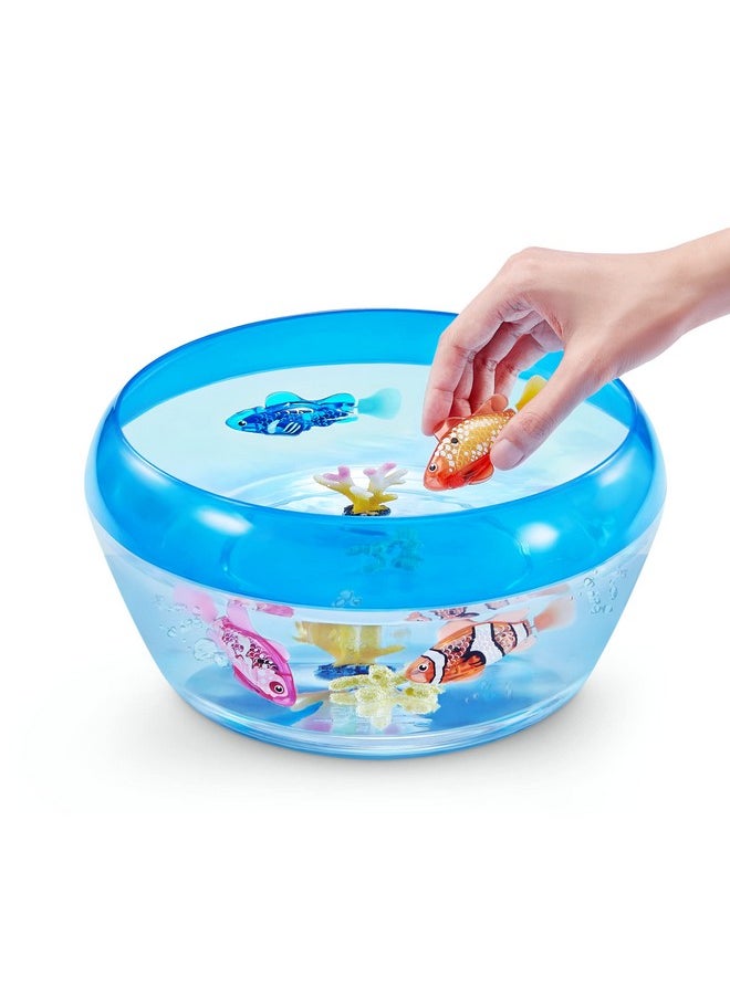 Robo Fish Robotic Swimming Fish (Teal + Orange) By Zuru Water Activated, Changes Color, Comes With Batteries, Amazon Exclusive (2 Pack) Series 3