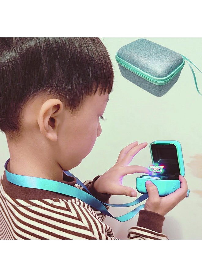Hard Carrying Case And Silicone Cover For Bitzee Interactive Toy Digital Pet Case, Accessories Case For Bitzee Virtual Electronic Pets (Teal)