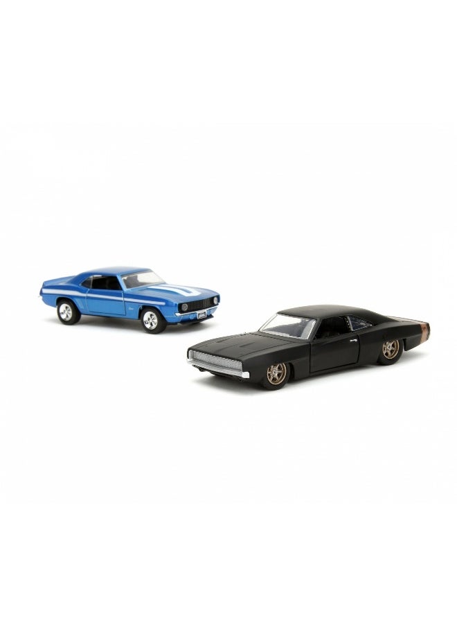 Jada Fast and Furious Chevrolet Camaro 1969 & Dodge Charger Widebody 1968 Model Cars Set (1:32, 19 cm)