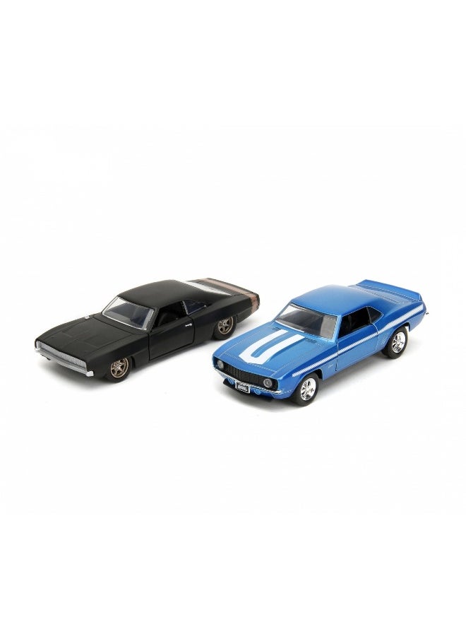 Jada Fast and Furious Chevrolet Camaro 1969 & Dodge Charger Widebody 1968 Model Cars Set (1:32, 19 cm)