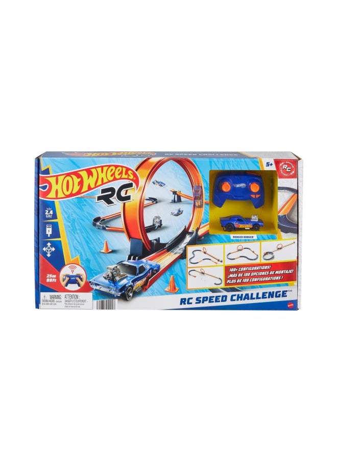 Hot Wheels Remote Control Speed Challenge Track Set (30 Pieces)