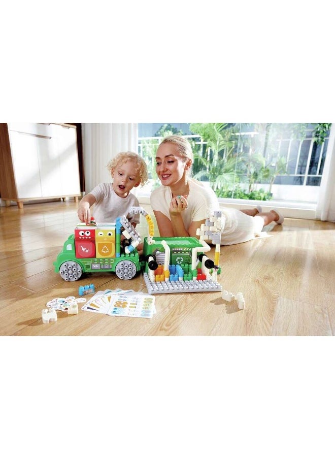 Hape Poly M Garbage Sorting Truck Building Set (101 Pieces)