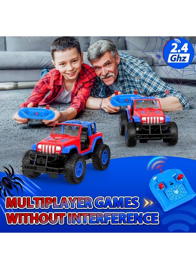 Spider Remote Control Car For Kids, Rc Car For Boys, 2.4Ghz Off Road Rc Trucks, All Terrain Suv Jeep Toy For Birthday For Kids 3-8 Years Old