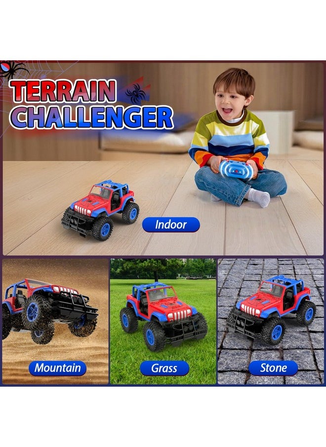 Spider Remote Control Car For Kids, Rc Car For Boys, 2.4Ghz Off Road Rc Trucks, All Terrain Suv Jeep Toy For Birthday For Kids 3-8 Years Old