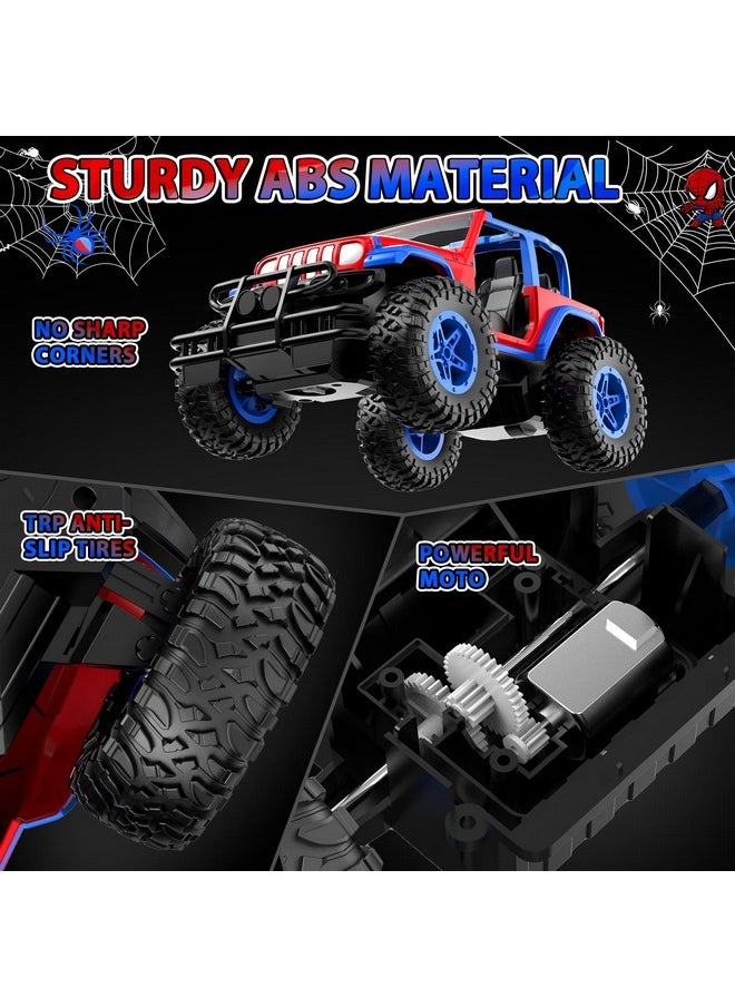 Spider Remote Control Car For Kids, Rc Car For Boys, 2.4Ghz Off Road Rc Trucks, All Terrain Suv Jeep Toy For Birthday For Kids 3-8 Years Old