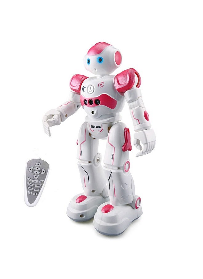 Rc Robot Toys Gesture Sensing Smart Robot Toy For Girls Can Singing Dancing Speaking Christmas Birthday (Pink)