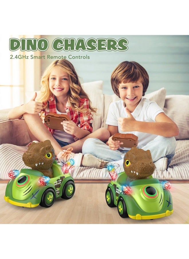 Dinosaur Toys For Kids 3-5,Remote Control Car For Toddlers,2.4Ghz Monster Trucks For Boys Girls With Light & Music, Dinosaur Toys Gift For Kids Boys Girls 1 2 3 4 5 6 Christmas Birthday