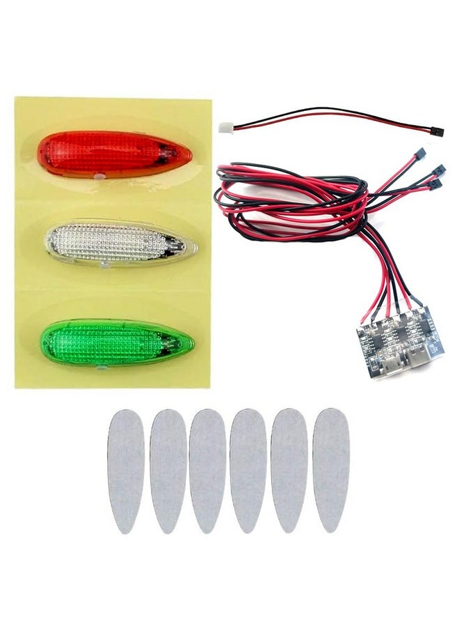 Rc Plane Led Light Kit For Bicycle Jet Airplane Air Craft Fix Wing Quadcopter,Rechargeable Red Green White Led Flashing Lights（3Pcs/Set）…