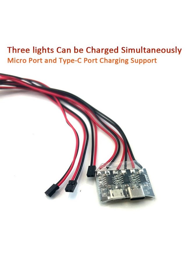 Rc Plane Led Light Kit For Bicycle Jet Airplane Air Craft Fix Wing Quadcopter,Rechargeable Red Green White Led Flashing Lights（3Pcs/Set）…