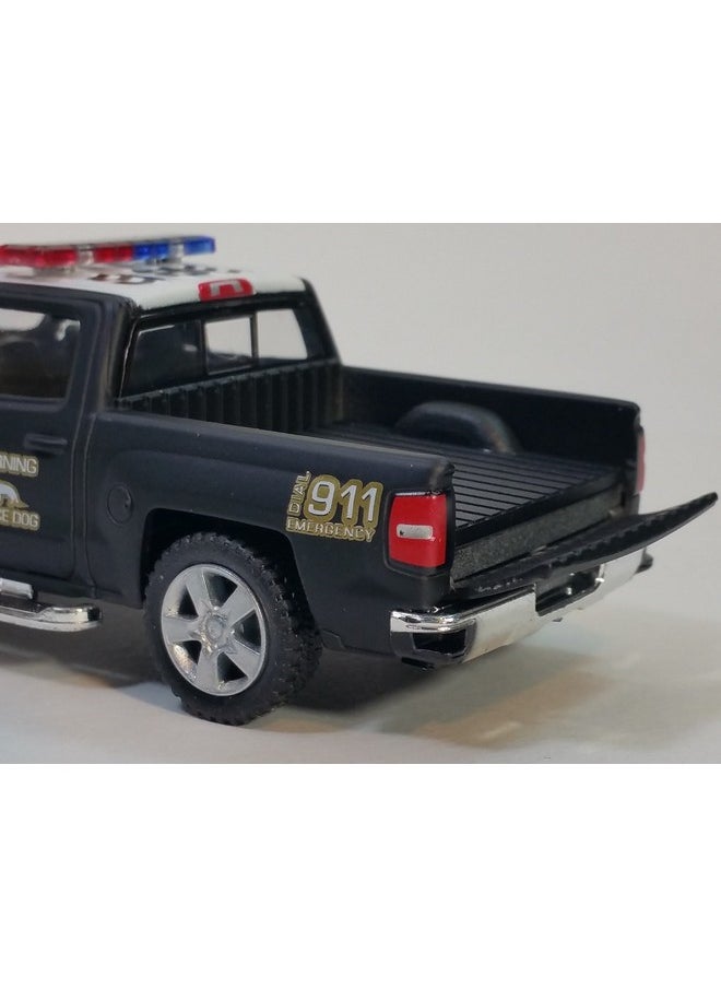 2014 Chevrolet Silverado Ltz Crew Cab 4X4 1:46 Scale 5 Inch Diecast Metal Model Pick-Up Interceptor Truck Police K9 Unit