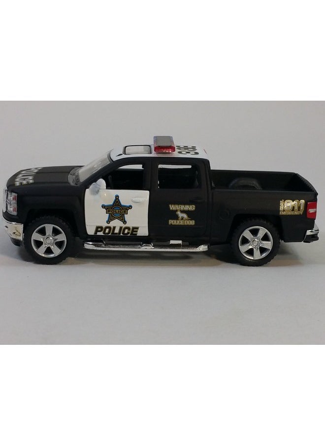 2014 Chevrolet Silverado Ltz Crew Cab 4X4 1:46 Scale 5 Inch Diecast Metal Model Pick-Up Interceptor Truck Police K9 Unit