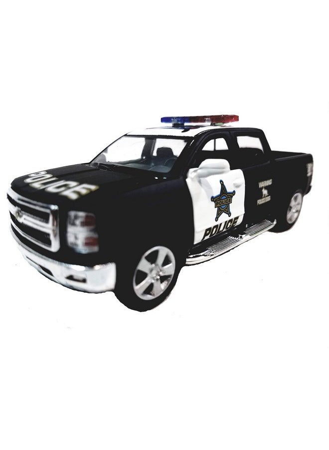 2014 Chevrolet Silverado Ltz Crew Cab 4X4 1:46 Scale 5 Inch Diecast Metal Model Pick-Up Interceptor Truck Police K9 Unit