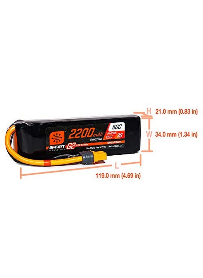 11.1V 2200Mah 3S 50C Smart Lipo G2: Ic3, Spmx223S50