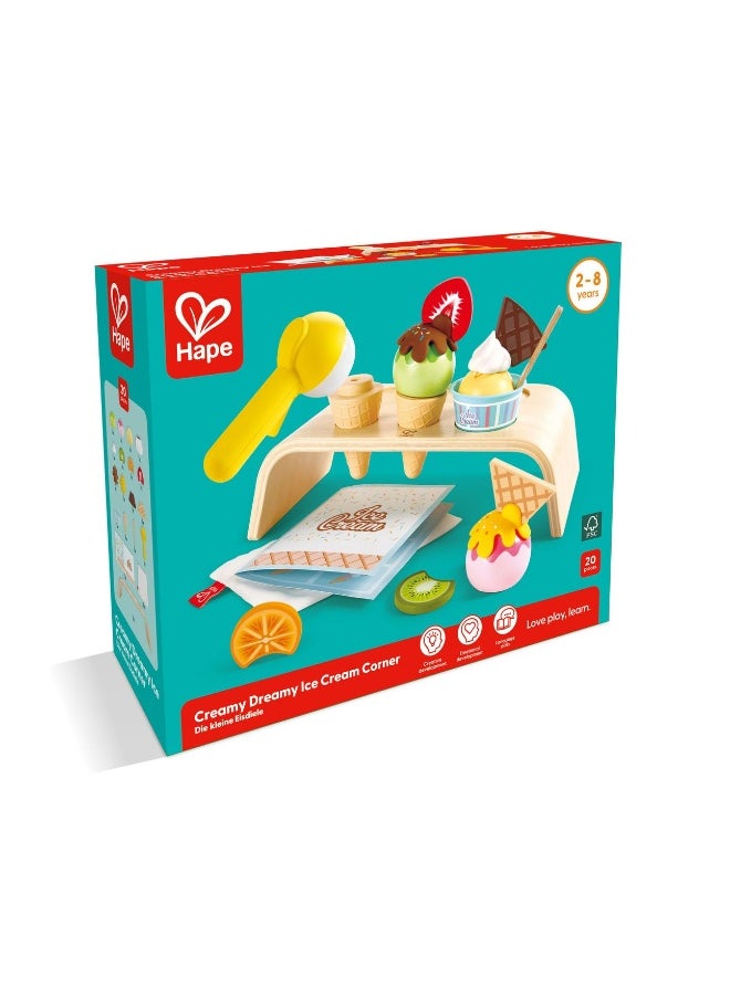 Hape Creamy Dreamy Ice Cream Corner Pretend Play Set
